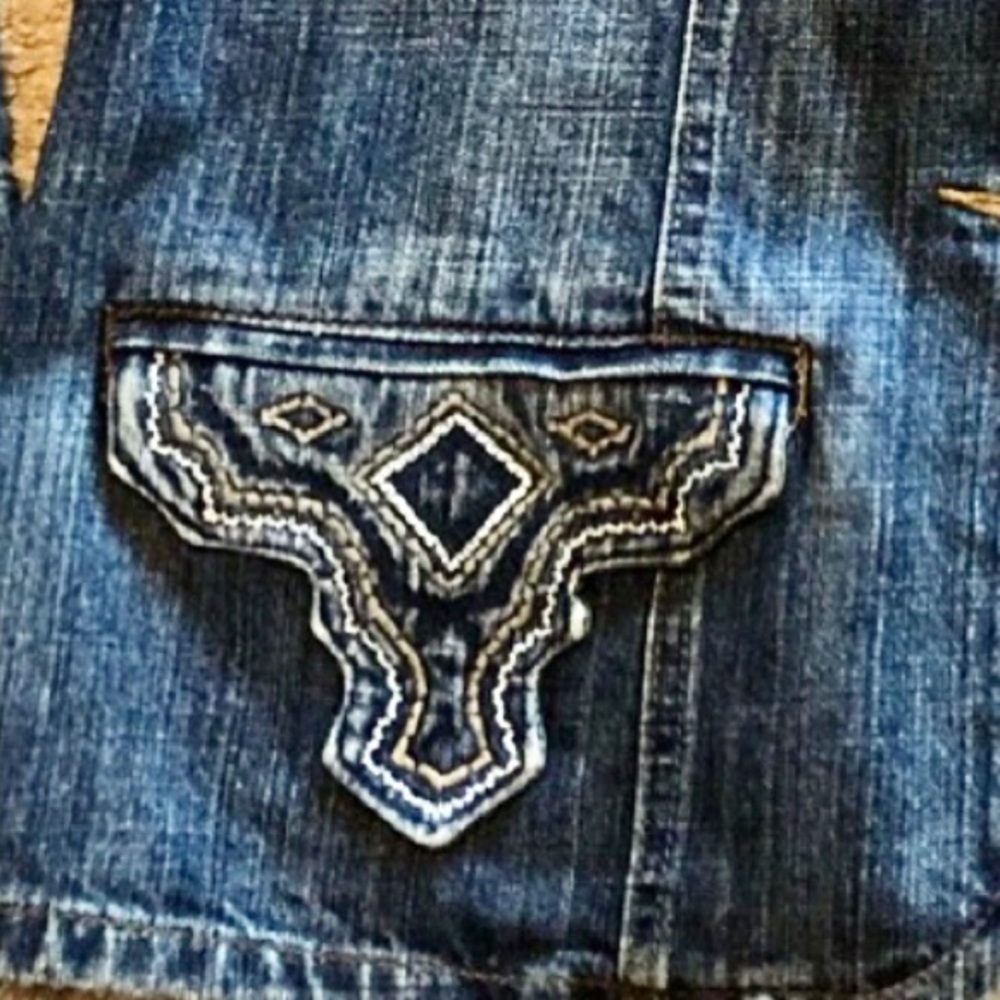 JACKET Vtg Z Cavaricci Denim Jacket - Picture 2 of 4